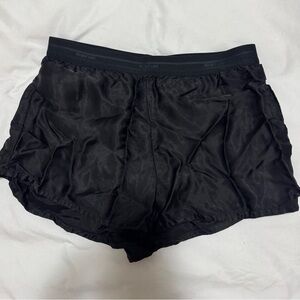 Helmut Lang Black Satin Shorts